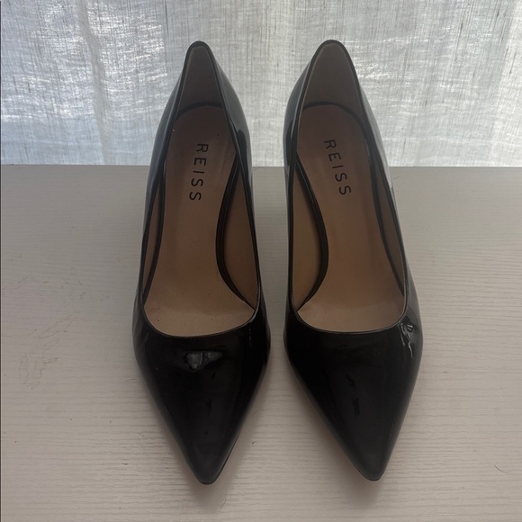 Reiss Patent Leather Black Leather Pumps Size 36 USA Size 5.5 - Picture 1 of 7
